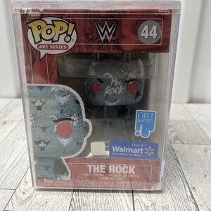 Funko Pop 44 Art Series WWE The Rock Figure - Red and Blue